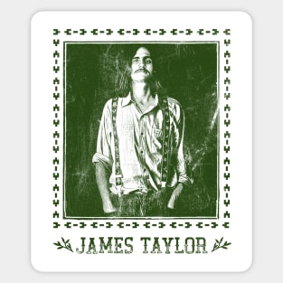 James Taylor / Retro 70s Style Fan Art Design Sticker